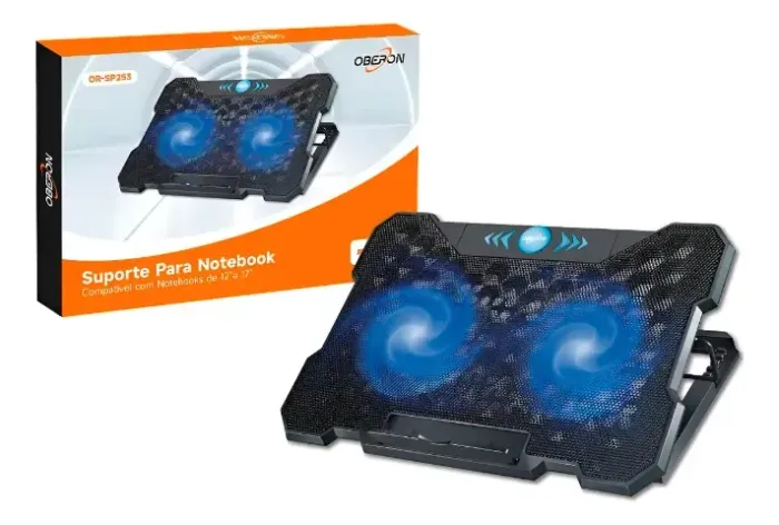 SUPORTE PARA NOTEBOOK COM COOLER OBERON OR-SP253SUPORTE PARA NOTEBOOK COM COOLER OBERON OR