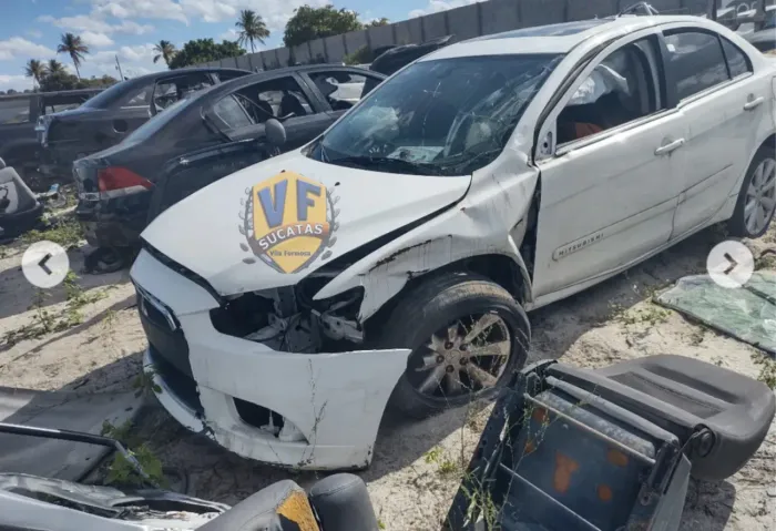 Sucata Mitsubishi lancer 2011 para venda de peças com nota fiscal