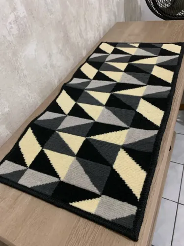 Tapete Geométrico Passadeira Luxo Supreme  / Medida: 80x40 cm