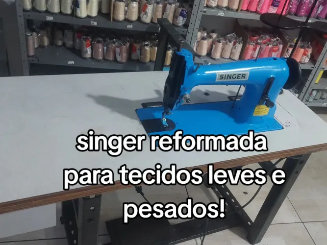 Maquina de costura para jeans couro e tecidos pesados 