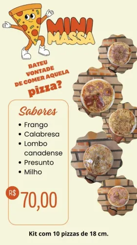 Kit 10 Pizzas brotinhos 18cm 