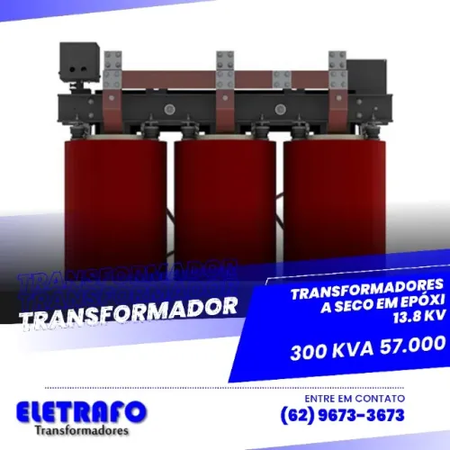 Transformador a Seco em Epóxi 13,8 kV - 300 kVA | Máxima Segurança para Grandes Aplicações
