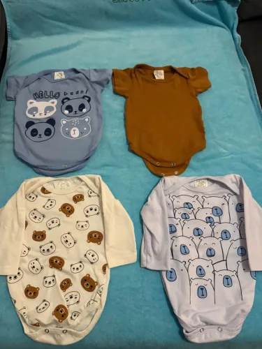 Kit 4 bodys bebê tamanho G