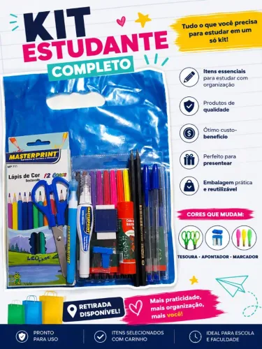 Material Escolar/Kit universitário/kit Aluno