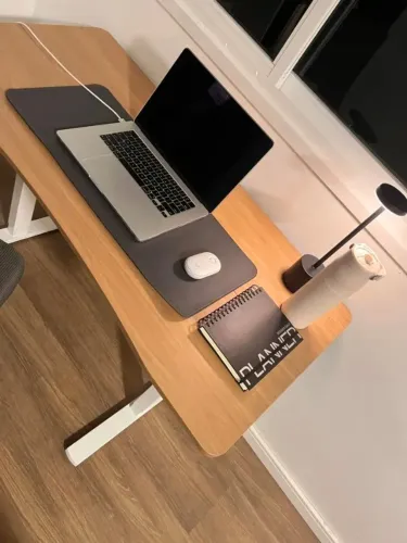 Mesa escritório com regulagem elétrica altura escrivaninha