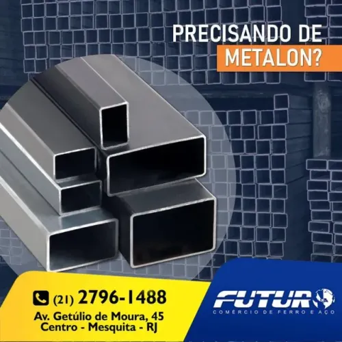 Tubo Quadrado Metalon Preto Vara Com 6 Metros