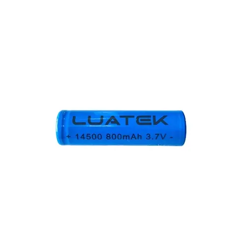 Bateria 14500 Recarregável 800mAh 3.7V - Luatek