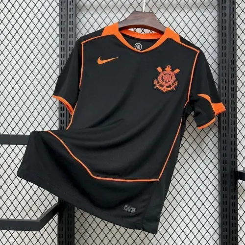 CAMISETA CORINTHIANS PRETA E LARANJA MODELO TORCEDOR 