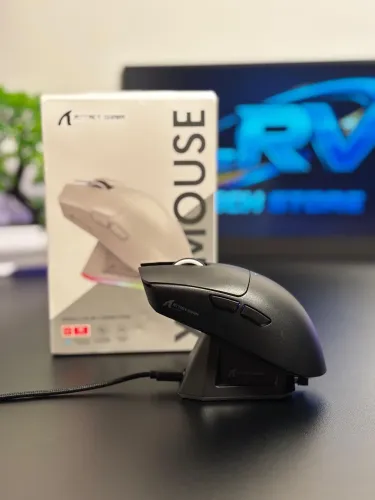 Mouse Attack Shark X11com dock de carregamento