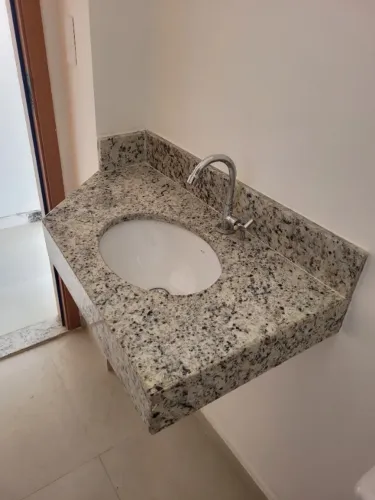 Pia e cuba para banheiro lavabo granito arabesco santa cecília
