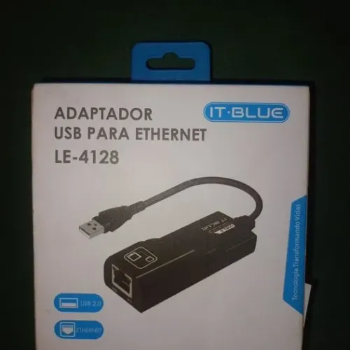 Adaptador Ethernet Usb 2.0 Rj45 Rede Gigabit 10/100Mbps Cabo NOVO na Caixa!