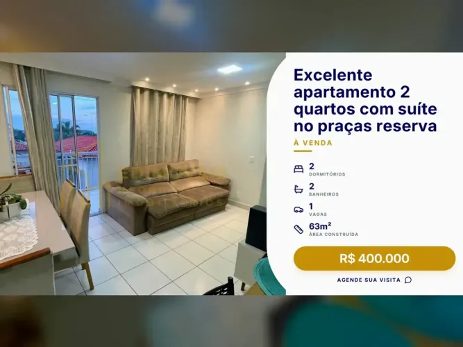 Venha conhecer este apartamento 2 quartos na Praia da Baleia