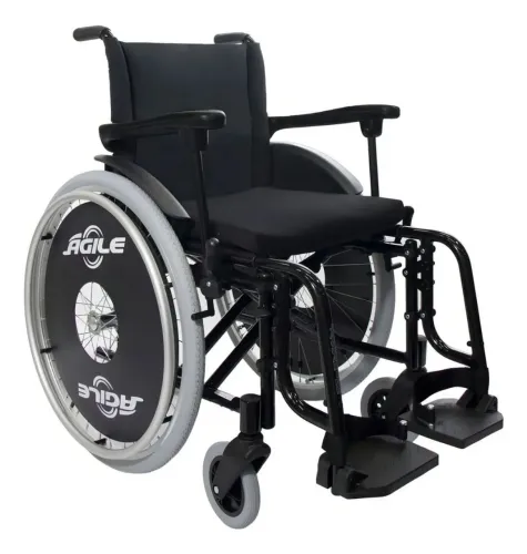 Cadeira De Rodas 44x42x40 Agile 120 Kg Jaguaribe Cor Preto