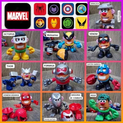 UNIDADE Mr. Potato Head (Sr. Batata) - Marvel Mixable Mashable Heroes da Playskool.