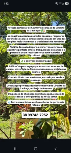 ? VENDE-SE TERRENO NO BREJO DO AMPARO - JANUÁRIA/MG