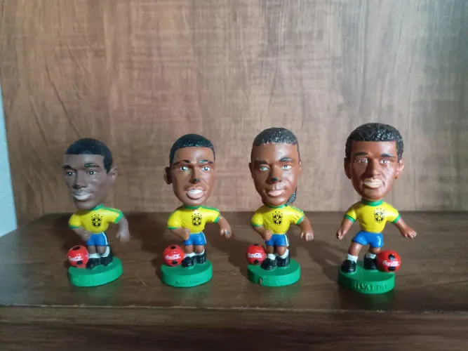 4 bonecos minicraque copa 98 coca cola usados na condição 