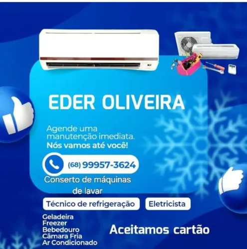 Técnico de Refrigeração, Eletricista e Técnico de máquina de lavar