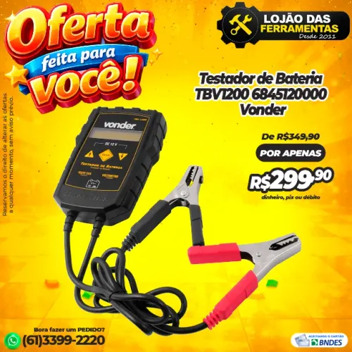 Testador de Bateria TBV1200 6845120000 Vonder