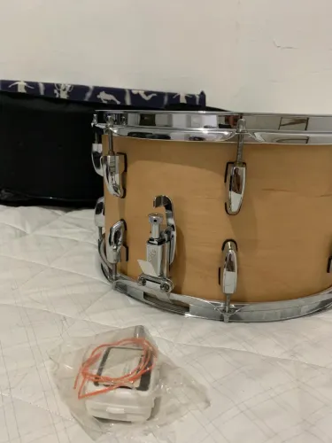 Caixa Pearl Modern Utility Maple Matte Natural 14x8" Casco Fino Top com 5mm de Espessura