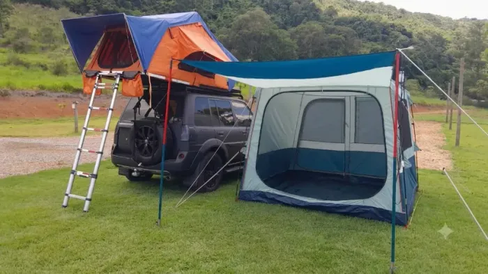 Combo Camping: Barraca de Teto + Gazebo - Pronto para Aventura!