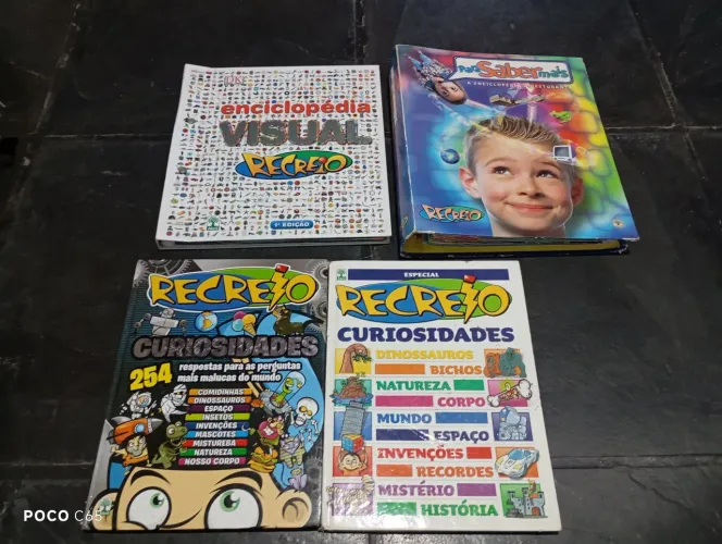 Livros e enciclopédias revista recreio Ed abril