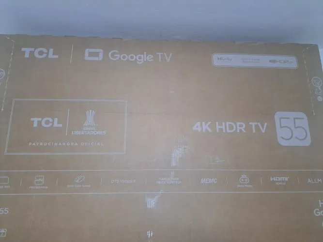 Vendo TV TCL 4K HDR GOOGLE TV 55 POLEGADAS POUCO USADA tem nota fiscal 