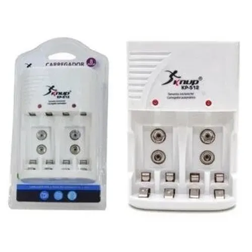 Carregador De Pilhas Aa Aaa 9V Kp-512