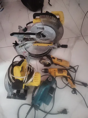Kit marceneiro serra meia esquadria furadeira Esmerilhadeira serra circular plaina ele