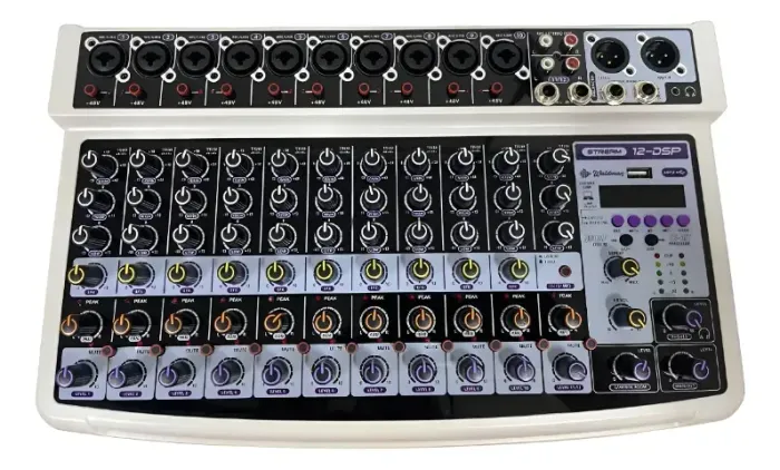 Mesa De Som Waldman Com 12 Canais e Interface De Áudio ST-12DSP