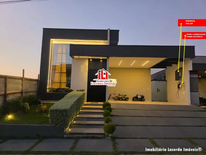 Casa Térrea Morada dos Pássaros 3 Suítes, Escritório, Piscina e Energia Solar