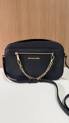 Bolsa Michael Kors Transversal Jet Set de Couro 