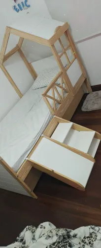 2 Bicamas casatema infantil casinha, telhadinho e escada com escorregador/4 colchões 