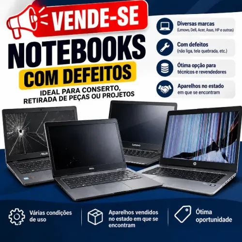 Vende-se Notebooks (QUEBRADOS RETIRADA DE PEÇAS)