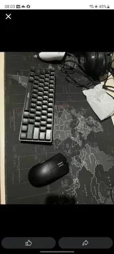 Mouse attack shark x11 e teclado mecânico 60%