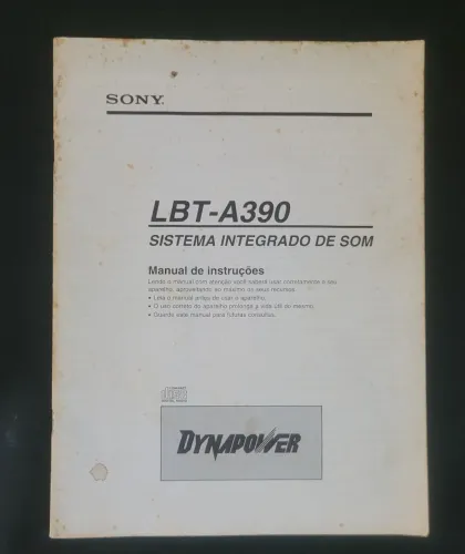 CONTROLE E MANUAL ORIGINAIS SONY LBT-A390