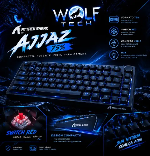 Teclado Atack shark 