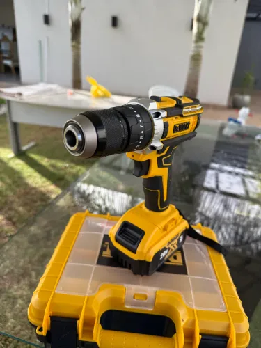 Parafucadeira furadeira martelete bateria kit completo sem uso 