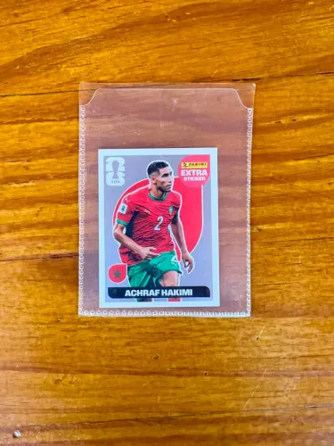 Figurinha panini prata, Achraf Hakimi, extra sticker, 2026