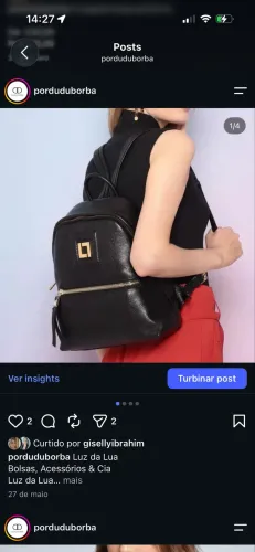 Bolsa luz da luz couro