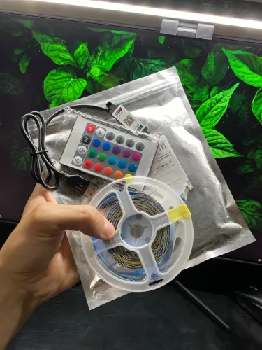 FITA DE ILUMINAÇÃO EM LED + Controle + Fita Dupla Face