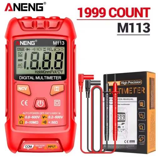 Multímetro Digital ANENG M113 600V 1999 Contagens NCV Auto