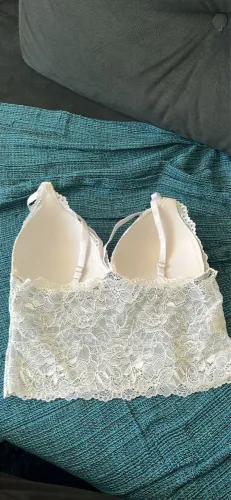 Cropped renda branco tamanho único