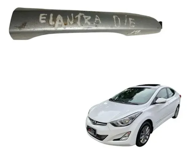 Maçaneta Externa Porta Dianteira Esquerda Elantra 2015 Cinza Dianteira