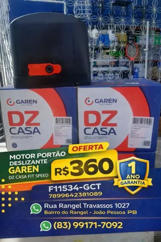 Motor para Portão Garen DZ Casa Fit Speed  F11534-GCT Garantia para vir buscar na loja
