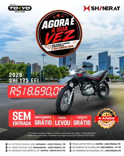 Shineray SHI 175 EFI 2027 - Financiamento Zero Entrada - 24x Com Juros