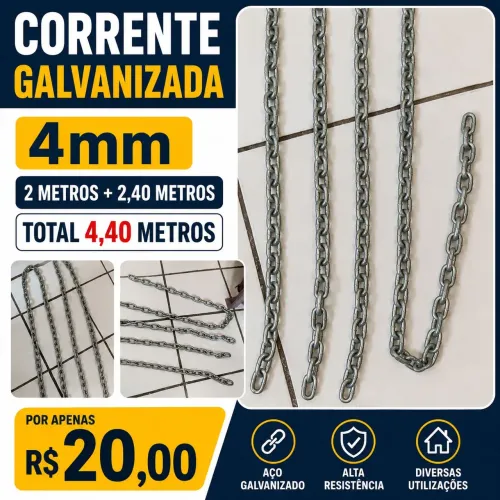 Corrente Galvanizada 4mm