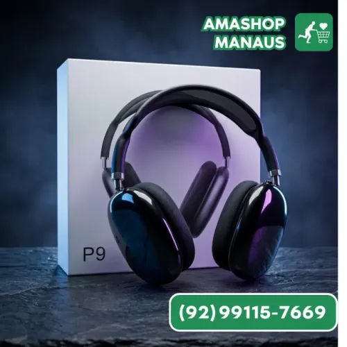 Headset Bluetooth P9 Wireless Pró com Cancelamento de Ruído