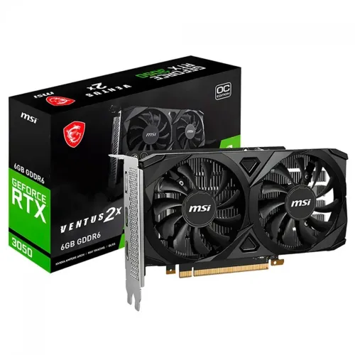 Placa de Vídeo MSI RTX 3050 Ventus 2X OC, 6GB RAM, GDDR6, 96 Bits - 912-V812-016