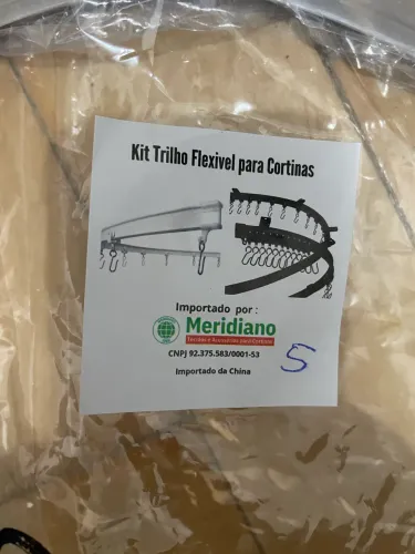 Kit trilho flexível para cortinas 5 metros 