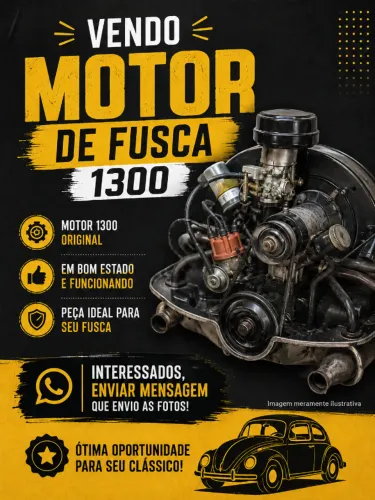 VENDO MOTOR DE FUSCA 1300